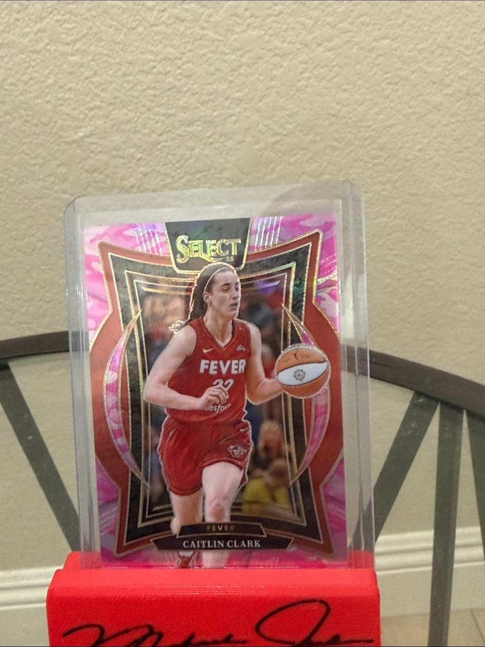 Caitlin Clark - 2025 Select WNBA  Concourse Pink Camo Prizm 107/175